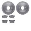6302-59043 Brake Rotors with 3000-Series Ceramic Brake Pads Kit, 1992-1997 Acura/Honda, Position: Rear - image 1