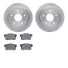 6302-59046 Brake Rotors with 3000-Series Ceramic Brake Pads Kit, 1997-2006 Acura/Honda, Position: Rear - image 1