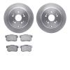 6302-59076 Brake Rotors with 3000-Series Ceramic Brake Pads Kit, 2005-2018 Acura/Honda, Position: Rear - image 1