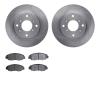 6302-59088 Brake Rotors with 3000-Series Ceramic Brake Pads Kit, 1998-2002 Acura/Honda, Position: Front - image 1