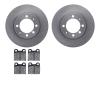 6302-65004 Brake Rotors with 3000-Series Ceramic Brake Pads Kit, 1969-1987 GM, Position: Rear - image 1