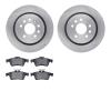 6302-65024 Brake Rotors with 3000-Series Ceramic Brake Pads Kit, 2003-2011 GM, Position: Rear - image 1