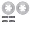6302-67022 Brake Rotors with 3000-Series Ceramic Brake Pads Kit, 1982-1985 Infiniti/Nissan, Position: Front - image 1