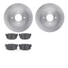 6302-67030 Brake Rotors with 3000-Series Ceramic Brake Pads Kit, 1984-1985 Infiniti/Nissan, Position: Rear - image 1