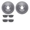 6302-67031 Brake Rotors with 3000-Series Ceramic Brake Pads Kit, 1984-1988 Infiniti/Nissan, Position: Rear - image 1