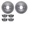 6302-67046 Brake Rotors with 3000-Series Ceramic Brake Pads Kit, 1990-1992 Infiniti/Nissan, Position: Rear - image 1