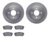 6302-67097 Brake Rotors with 3000-Series Ceramic Brake Pads Kit, 2004-2006 Infiniti/Nissan, Position: Rear - image 1