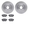 6302-67104 Brake Rotors with 3000-Series Ceramic Brake Pads Kit, 2003-2005 Infiniti/Nissan, Position: Front - image 1