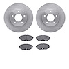 6302-68001 Brake Rotors with 3000-Series Ceramic Brake Pads Kit, 1993-1997 Infiniti/Nissan, Position: Front - image 1