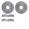 6302-72011 Brake Rotors with 3000-Series Ceramic Brake Pads Kit, 1985-1991 Multiple Makes/Models, Position: Front - image 1