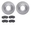 6302-72019 Brake Rotors with 3000-Series Ceramic Brake Pads Kit, 1987-1989 Multiple Makes/Models, Position: Front - image 1