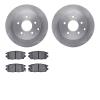6302-72054 Brake Rotors with 3000-Series Ceramic Brake Pads Kit, 2006-2012 Mitsubishi, Position: Rear - image 1
