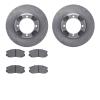 6302-72058 Brake Rotors with 3000-Series Ceramic Brake Pads Kit, 1991-1991 Mopar, Position: Front - image 1