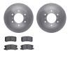 6302-72073 Brake Rotors with 3000-Series Ceramic Brake Pads Kit, 2000-2006 Mitsubishi, Position: Rear - image 1