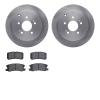 6302-72074 Brake Rotors with 3000-Series Ceramic Brake Pads Kit, 2004-2011 Mitsubishi, Position: Rear - image 1