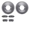 6302-72083 Brake Rotors with 3000-Series Ceramic Brake Pads Kit, 2004-2004 Mitsubishi, Position: Rear - image 1