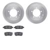 6302-72084 Brake Rotors with 3000-Series Ceramic Brake Pads Kit, 2004-2007 Mitsubishi, Position: Rear - image 1