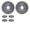 6302-72087 Brake Rotors with 3000-Series Ceramic Brake Pads Kit, Fits Select Mitsubishi, Position: Rear - image 1