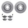 6302-73047 Brake Rotors with 3000-Series Ceramic Brake Pads Kit, 1998-2008 Audi/Volkswagen, Position: Front - image 1