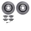 6302-73065 Brake Rotors with 3000-Series Ceramic Brake Pads Kit, 2008-2011 Audi/Volkswagen, Position: Front - image 1