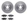 6302-73070 Brake Rotors with 3000-Series Ceramic Brake Pads Kit, 2012-2017 Audi/Volkswagen, Position: Front - image 1