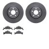 6302-73095 Brake Rotors with 3000-Series Ceramic Brake Pads Kit, 2017-2019 Audi/Volkswagen, Position: Front - image 1