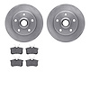 6302-74005 Brake Rotors with 3000-Series Ceramic Brake Pads Kit, 1992-1998 Audi/Volkswagen, Position: Rear - image 1