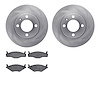 6302-74010 Brake Rotors with 3000-Series Ceramic Brake Pads Kit, 1984-2009 Audi/Volkswagen, Position: Front