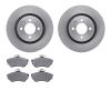 6302-74018 Brake Rotors with 3000-Series Ceramic Brake Pads Kit, 1990-1993 Audi/Volkswagen, Position: Front - image 1