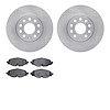 6302-74027 Brake Rotors with 3000-Series Ceramic Brake Pads Kit, Fits Select Audi/Volkswagen, Position: Front