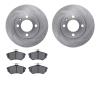 6302-74055 Brake Rotors with 3000-Series Ceramic Brake Pads Kit, 1988-1988 Audi/Volkswagen, Position: Front - image 1