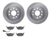 6302-74067 Brake Rotors with 3000-Series Ceramic Brake Pads Kit, 2005-2010 Audi/Volkswagen, Position: Front - image 1