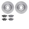 6302-74080 Brake Rotors with 3000-Series Ceramic Brake Pads Kit, 2005-2017 Audi/Volkswagen, Position: Front - image 1