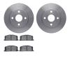 6302-76039 Brake Rotors with 3000-Series Ceramic Brake Pads Kit, 1991-1999 Lexus/Toyota/Scion, Position: Front - image 1