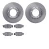 6302-76045 Brake Rotors with 3000-Series Ceramic Brake Pads Kit, 1985-1992 Lexus/Toyota/Scion, Position: Front - image 1