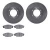 6302-76047 Brake Rotors with 3000-Series Ceramic Brake Pads Kit, 1989-1993 Lexus/Toyota/Scion, Position: Front - image 1