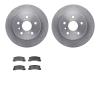 6302-76055 Brake Rotors with 3000-Series Ceramic Brake Pads Kit, 1992-2003 Lexus/Toyota/Scion, Position: Rear - image 1