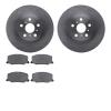 6302-76069 Brake Rotors with 3000-Series Ceramic Brake Pads Kit, 1990-1993 Lexus/Toyota/Scion, Position: Front - image 1