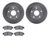 6302-76090 Brake Rotors with 3000-Series Ceramic Brake Pads Kit, 1992-2001 Lexus/Toyota/Scion, Position: Front - image 1