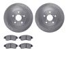 6302-76093 Brake Rotors with 3000-Series Ceramic Brake Pads Kit, 1996-2003 Lexus/Toyota/Scion, Position: Front - image 1