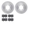 6302-76145 Brake Rotors with 3000-Series Ceramic Brake Pads Kit, 2000-2007 Lexus/Toyota/Scion, Position: Front - image 1