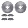 6302-76169 Brake Rotors with 3000-Series Ceramic Brake Pads Kit, 2009-2015 Lexus/Toyota/Scion, Position: Rear - image 1