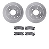 6302-80002 Brake Rotors with 3000-Series Ceramic Brake Pads Kit, 1988-1989 Ford/Lincoln/Mercury/Mazda, Position: Rear - image 1