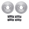 6302-80003 Brake Rotors with 3000-Series Ceramic Brake Pads Kit, 1990-1991 Ford/Lincoln/Mercury/Mazda, Position: Rear - image 1