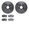 6302-80024 Brake Rotors with 3000-Series Ceramic Brake Pads Kit, 1988-1991 Ford/Lincoln/Mercury/Mazda, Position: Front - image 1