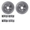 6302-80028 Brake Rotors with 3000-Series Ceramic Brake Pads Kit, 1988-1989 Ford/Lincoln/Mercury/Mazda, Position: Rear - image 1