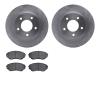 6302-80035 Brake Rotors with 3000-Series Ceramic Brake Pads Kit, 1996-1998 Ford/Lincoln/Mercury/Mazda, Position: Front - image 1