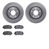 6302-80074 Brake Rotors with 3000-Series Ceramic Brake Pads Kit, Fits Select Ford/Lincoln/Mercury/Mazda, Position: Front - image 1