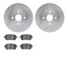 6302-91002 Brake Rotors with 3000-Series Ceramic Brake Pads Kit, 2004-2006 Lexus/Toyota/Scion, Position: Front - image 1