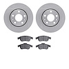 6302-92044 Brake Rotors with 3000-Series Ceramic Brake Pads Kit, 2011-2018 Renault, Position: Front